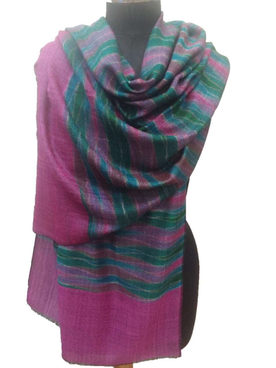 Pashmina Pure Ikkat Stripe Stole.