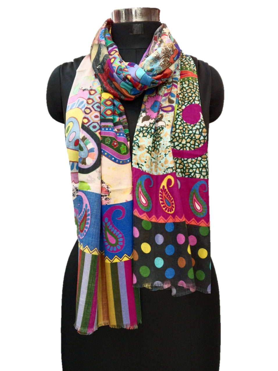 Bamboo Silk Digital print Stole.