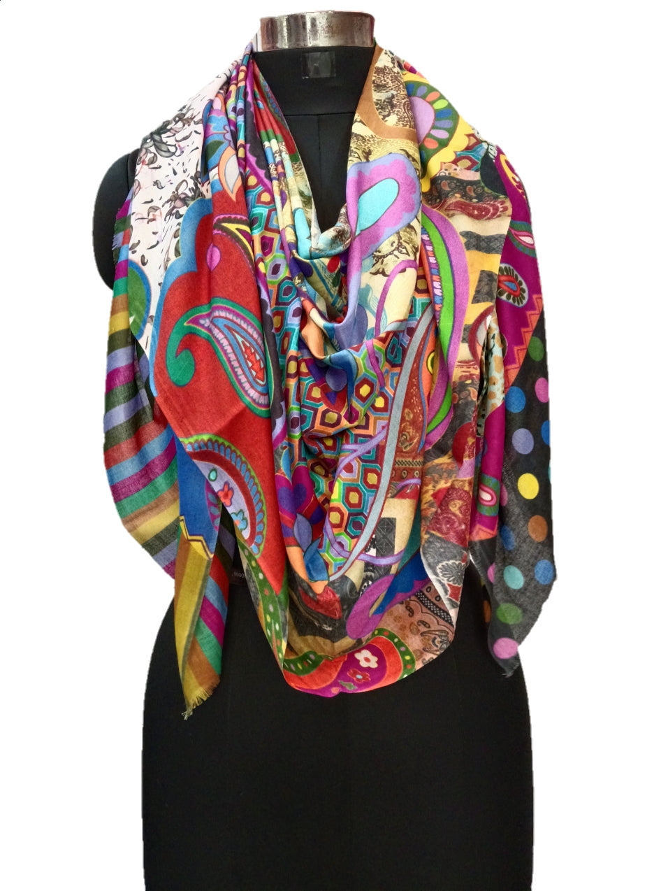 Bamboo Silk Digital print Stole.