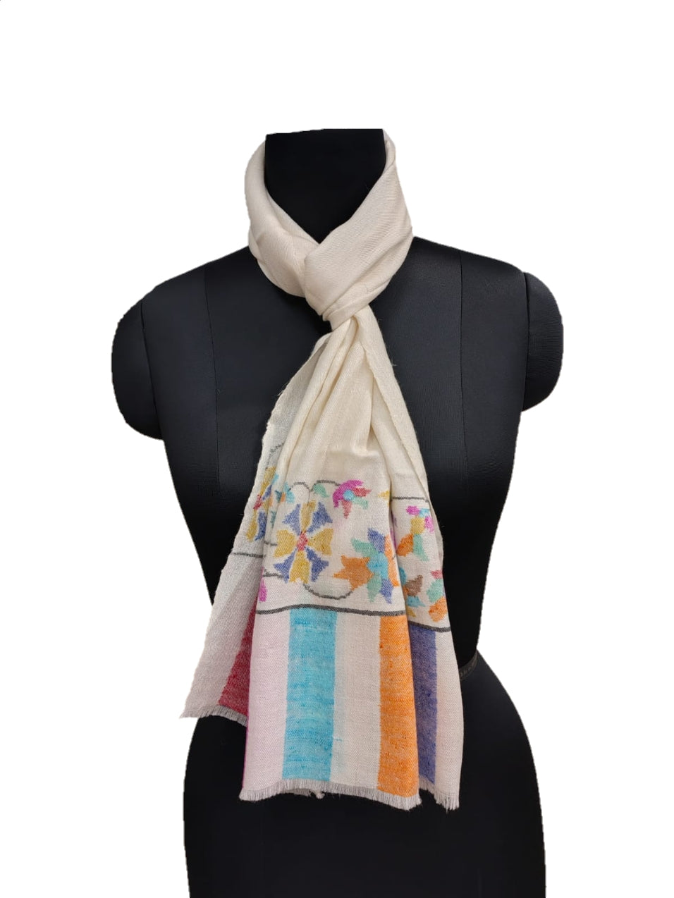 Pure Handmade Pashmina Kaani Palla Muffler