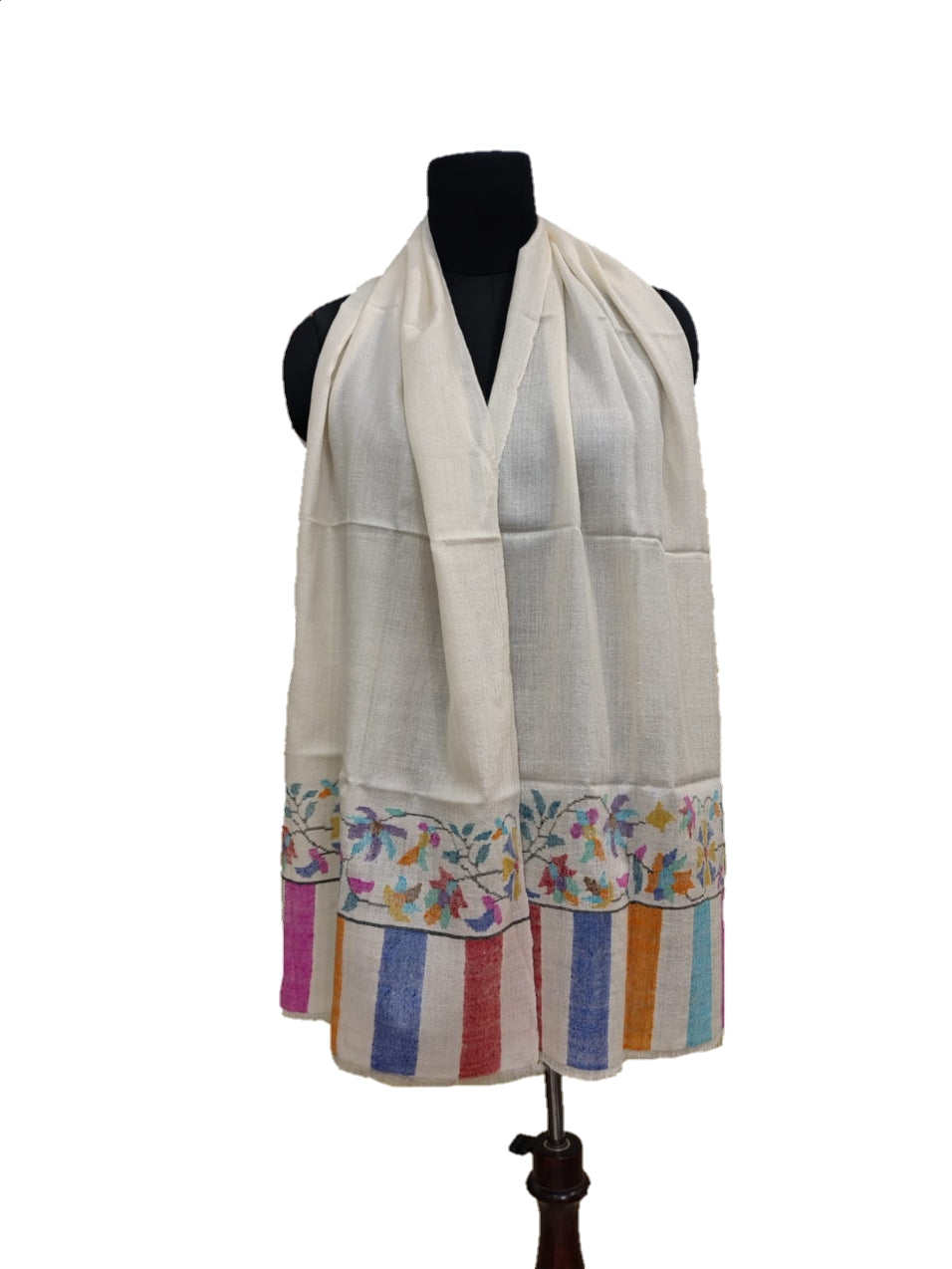 Pure Handmade Pashmina Kaani Palla Muffler