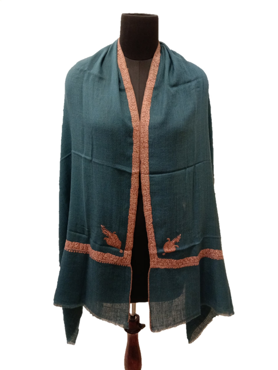 Pashmina Pure Embroidered Border Stole.