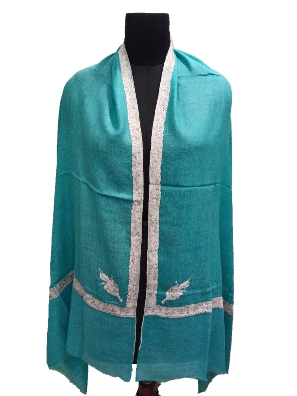 Pashmina Pure Embroidered Border Stole.