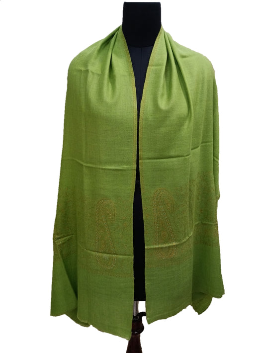 Pashmina Pure Embroidered Border Stole.