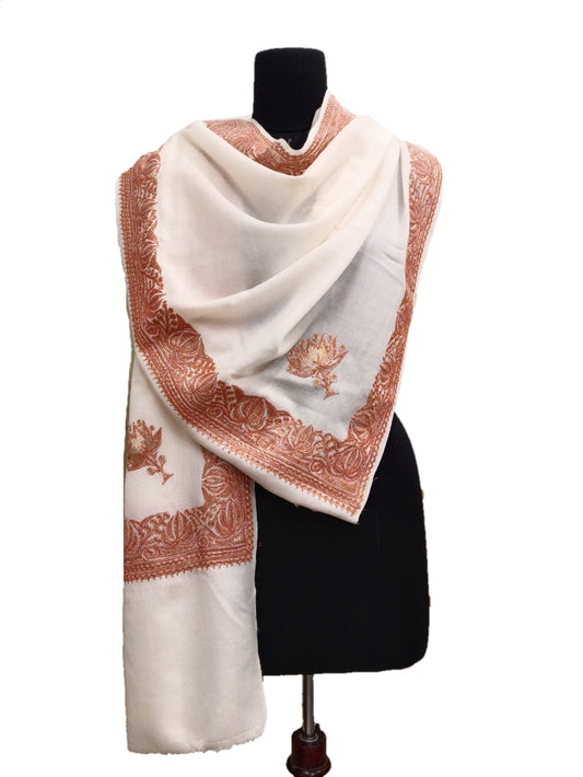 Semi Pashmina Tilla Zari Shawl.