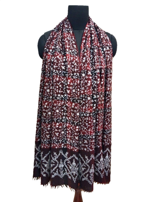 Pashmina Pure Embroidered  Stole.