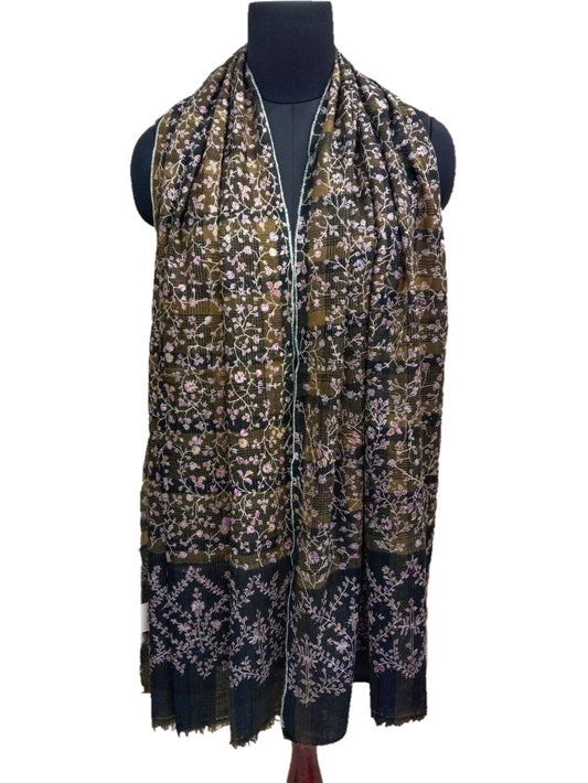 Pashmina Pure Embroidered  Stole.