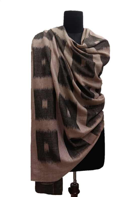 Pure Pashmina Handmade Ikkat Shawl.