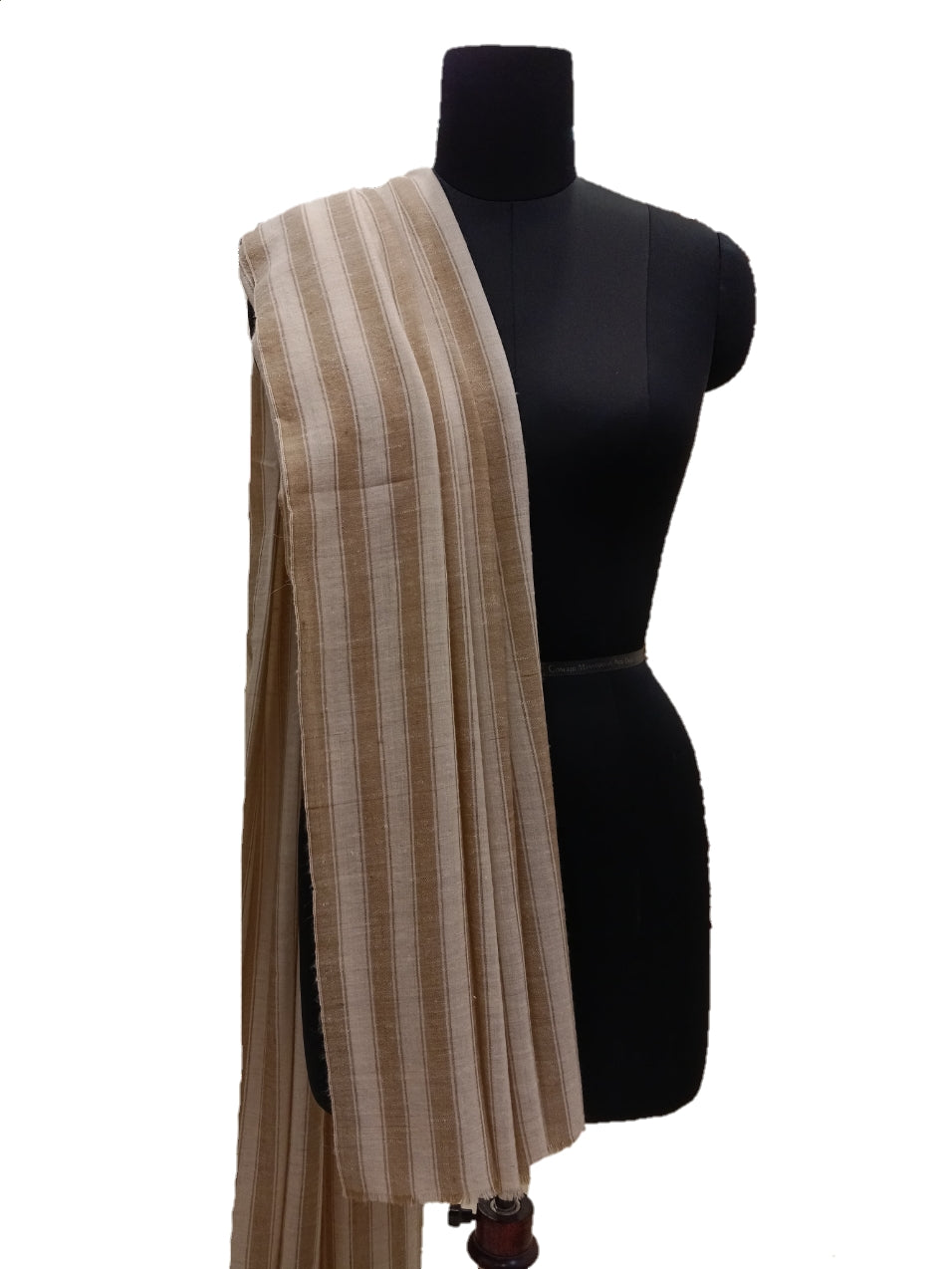Pure Pashmina Handmade check stripe Shawl.