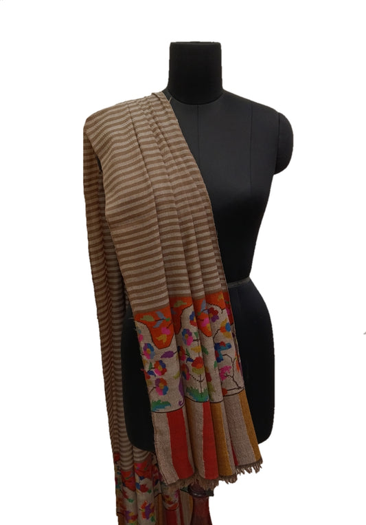 Pure Handmade Pashmina Kaani Shawl.