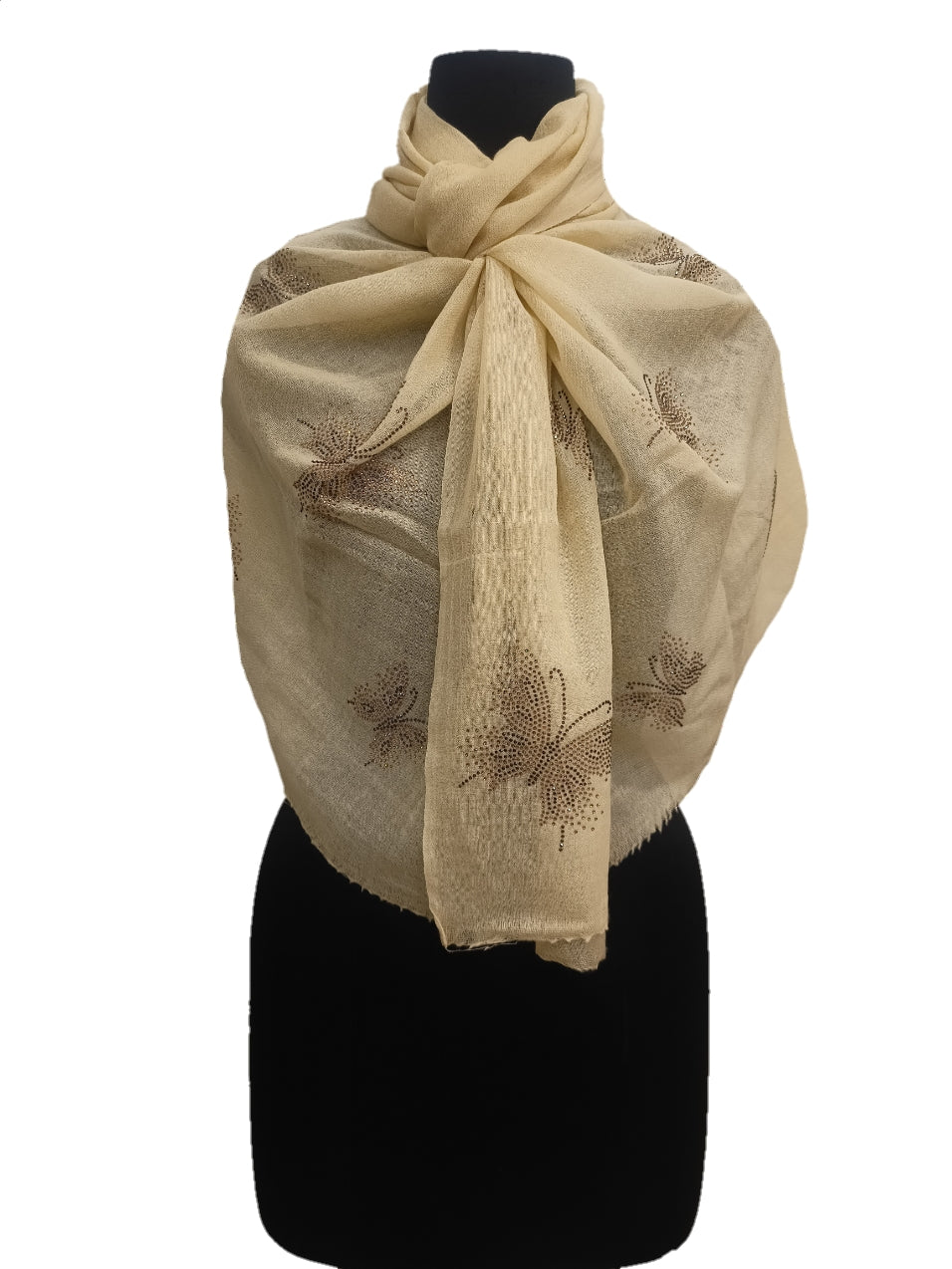 Cashmere /bamboo silk Swarovski Regular Stole.