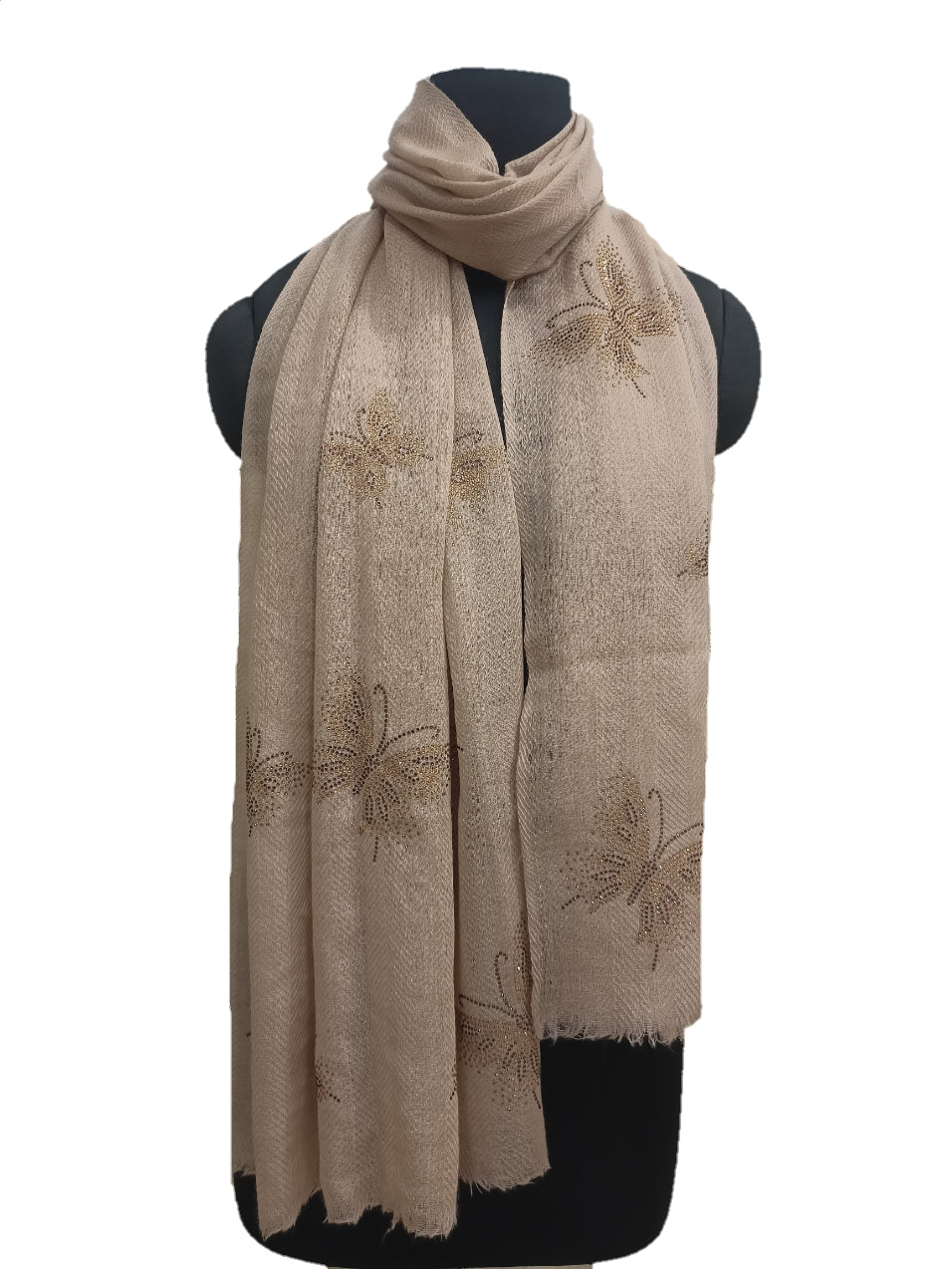 Cashmere /bamboo silk Swarovski Regular Stole.