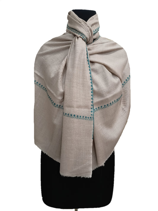 Cashmere Hand Embroidery  Stole.