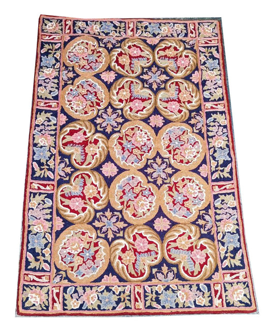 3x5 feet (90x150 cm) Chain Stitch / Needle Point Embroidery Rug