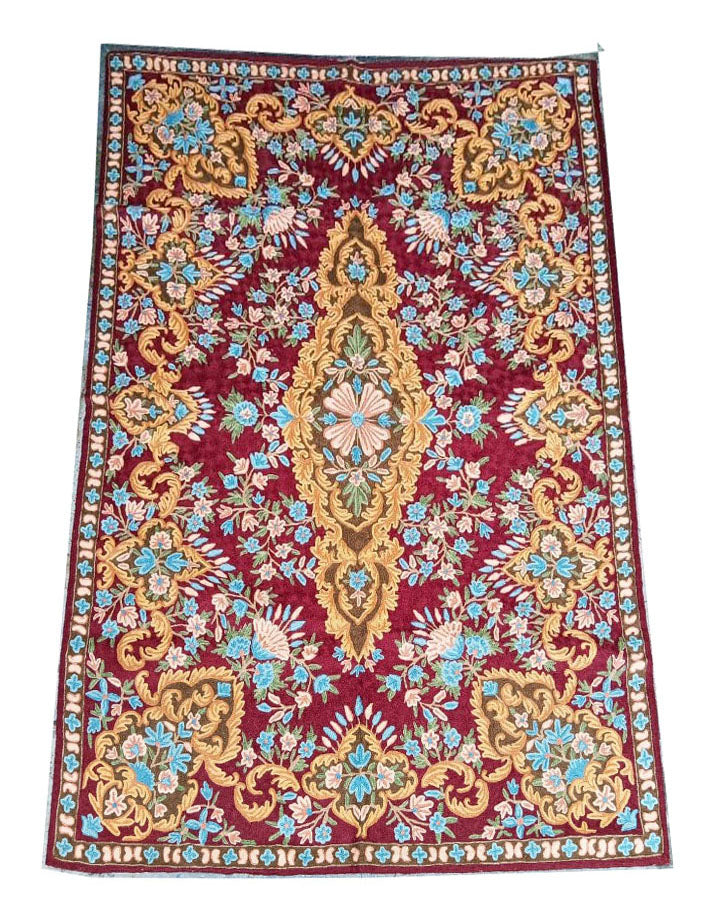 4x6 feet (120x180 cm) Chain Stitch / Needle Point Embroidery Rug