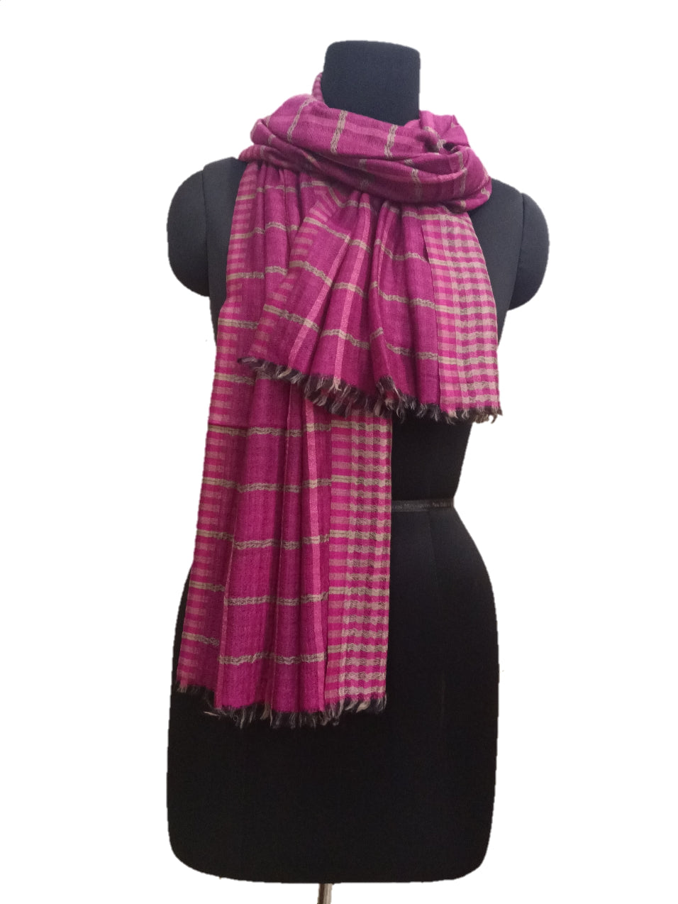 Cashmere Check- Stripe Stole.