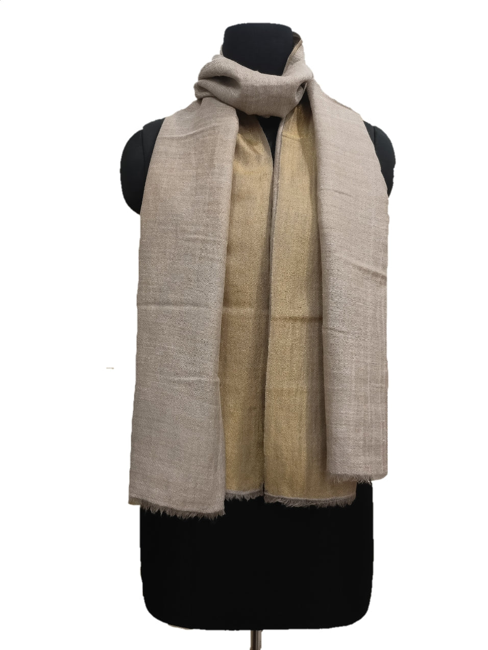 Pure Pashmina Handmade Zari Reversible Stole.