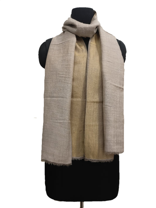 Pure Pashmina Handmade Zari Reversible Stole.