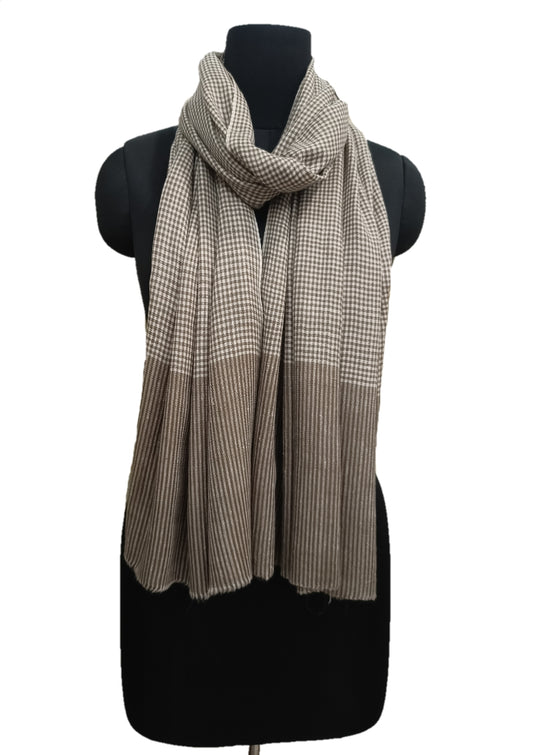 Pashmina Pure check Stripe Stole.