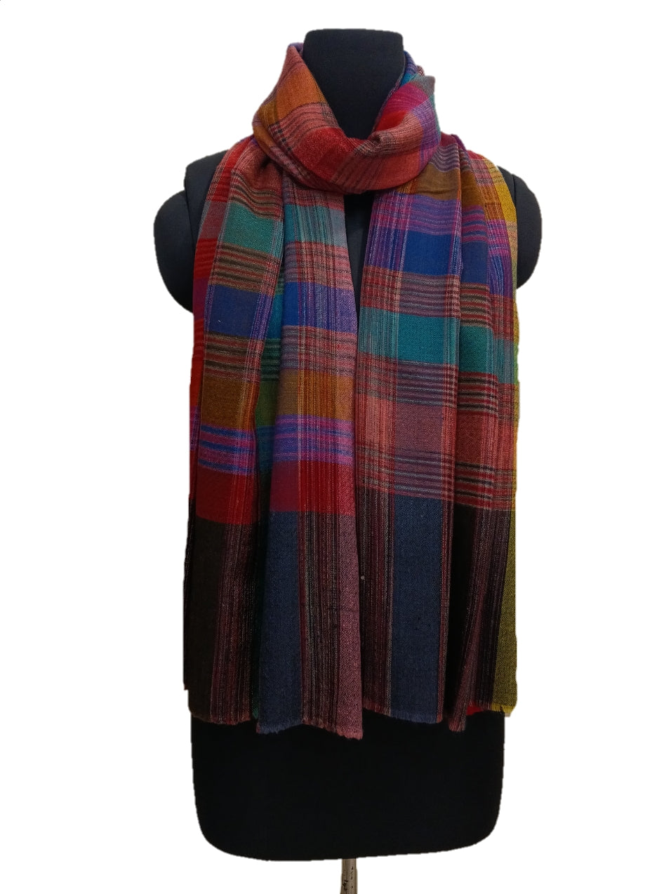 Pashmina Pure Check stripe stole.