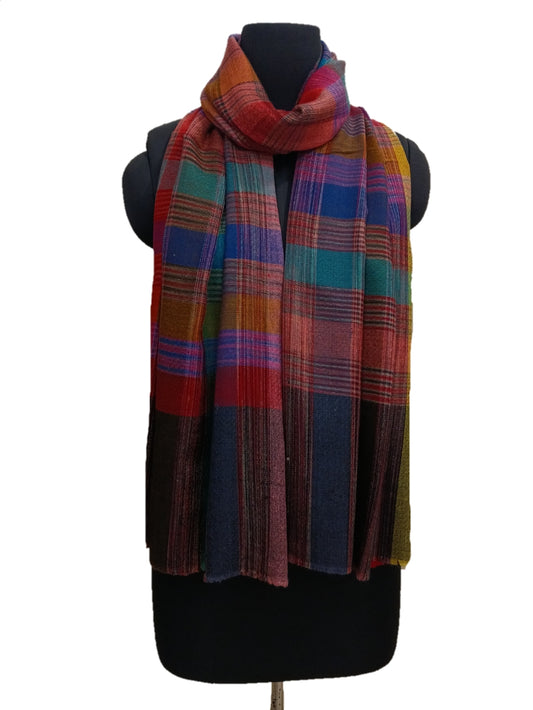 Pashmina Pure Check stripe stole.