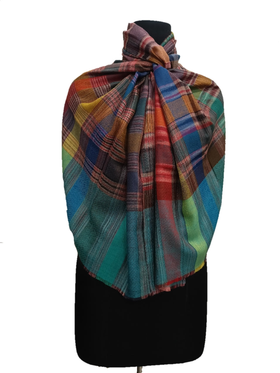 Pashmina Pure Check stripe stole.