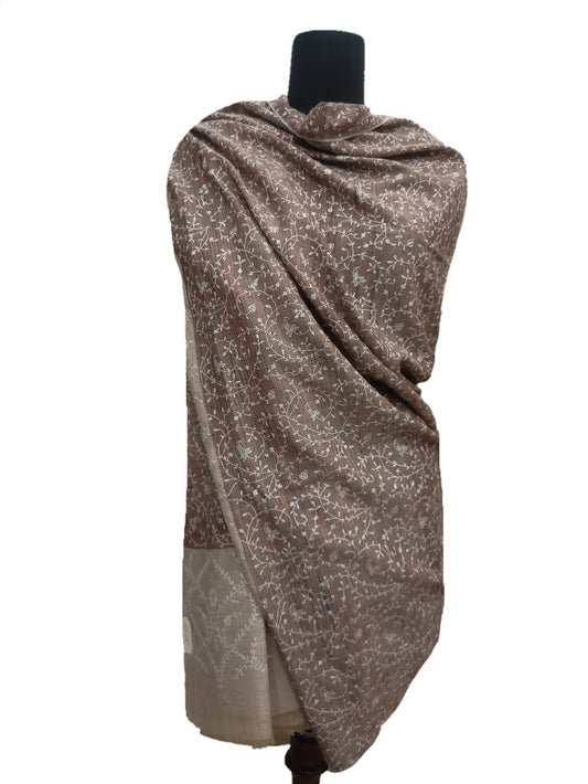 Pure Pashmina Embroidered  Shawl.