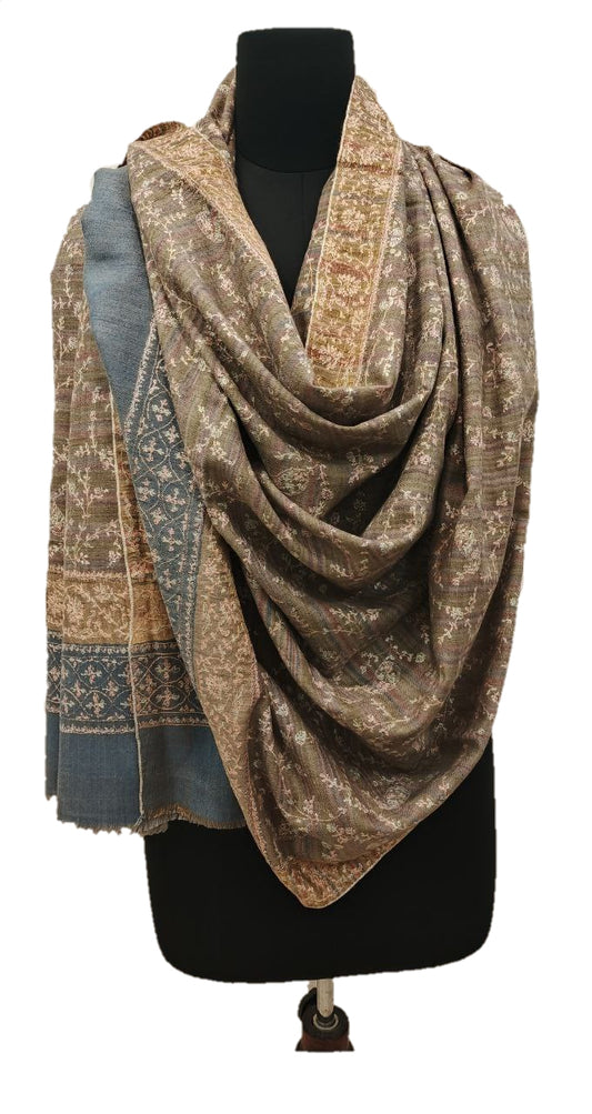 Pure Pashmina Embroidered  Shawl.