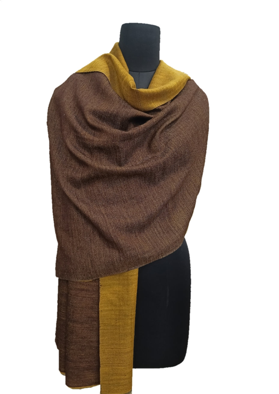Pure Pashmina Handmade Zari Reversible Stole.