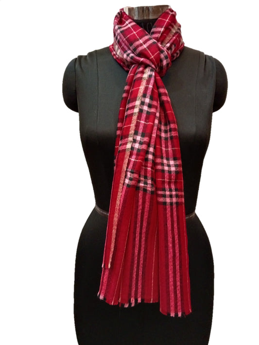 Pashmina Pure check Stripe Stole.