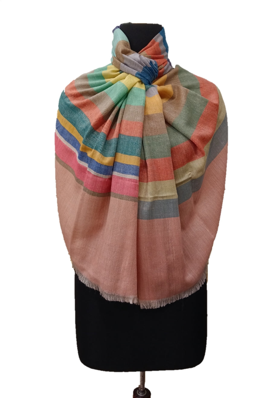 Pashmina Pure Check stripe stole.