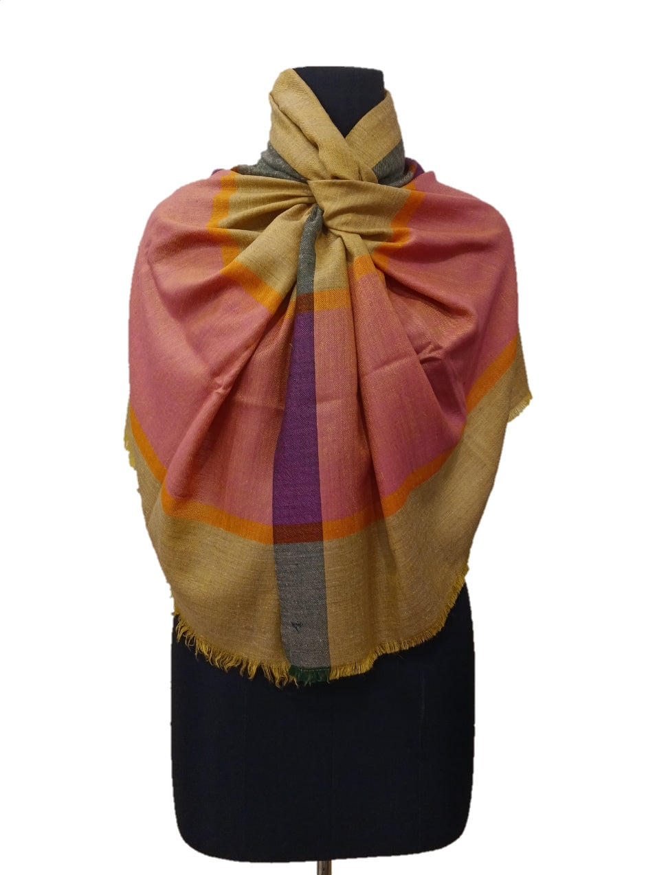Pashmina Pure Check stripe stole.