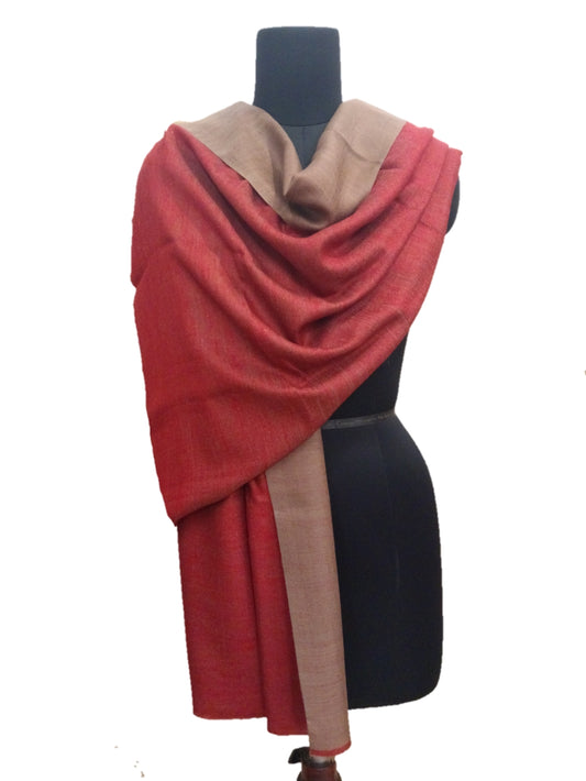 Pure Pashmina Handmade  Reversible Stole.
