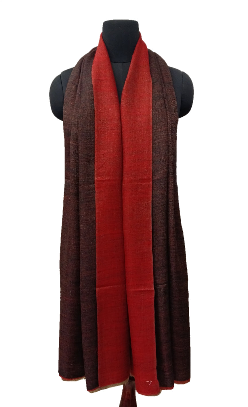 Pure Pashmina Handmade  Reversible Stole.