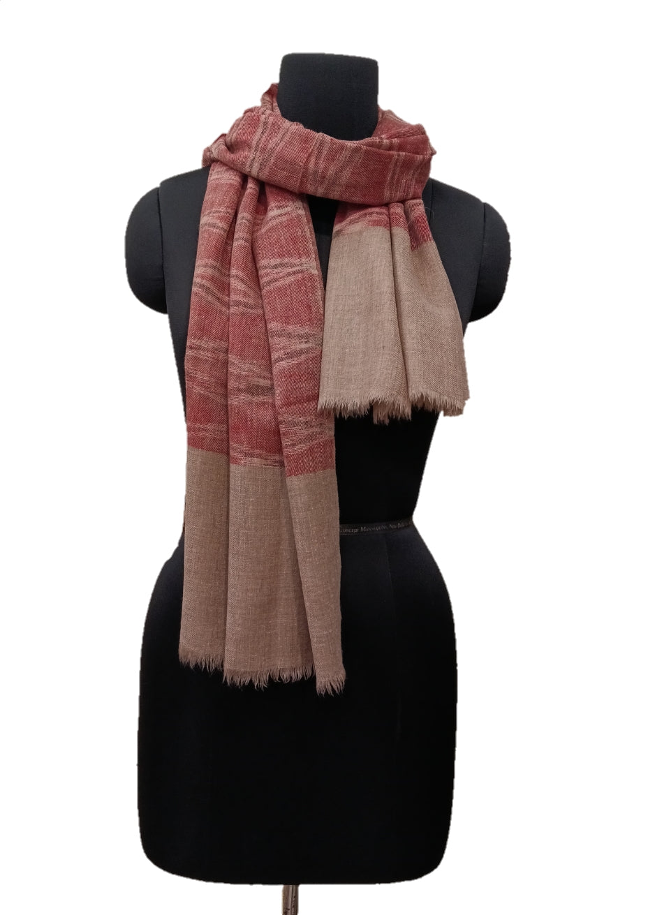 Pashmina Pure Ikkat Stripe Stole.
