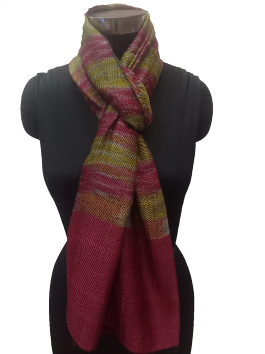 Pashmina Pure Ikkat Stripe Stole.