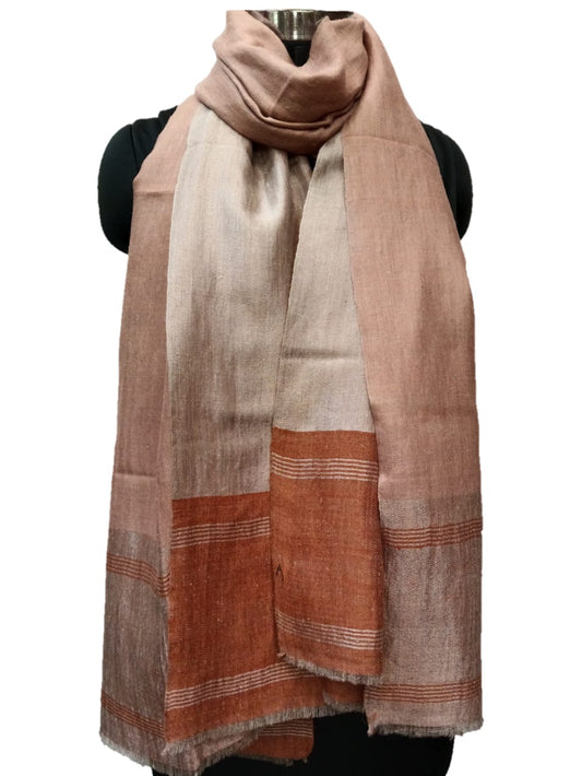 Pure Pashmina Handmade Zari Reversible Stole.