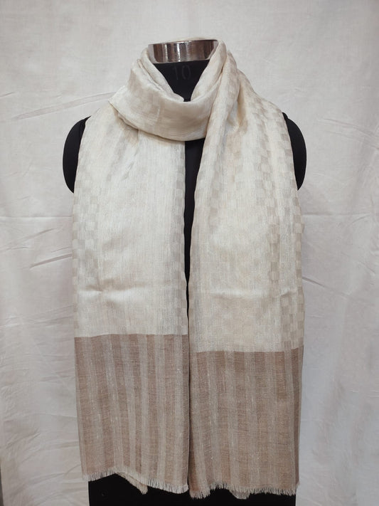Pure Pashmina Handmade Zari Reversible Stole.