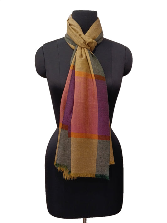 Pashmina Pure Check stripe stole.