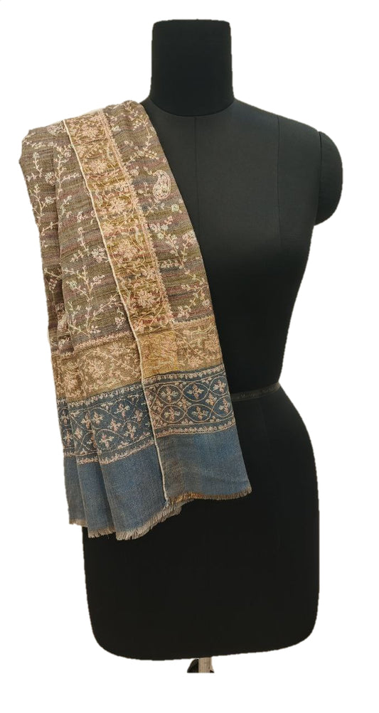 Pure Pashmina Embroidered  Shawl.