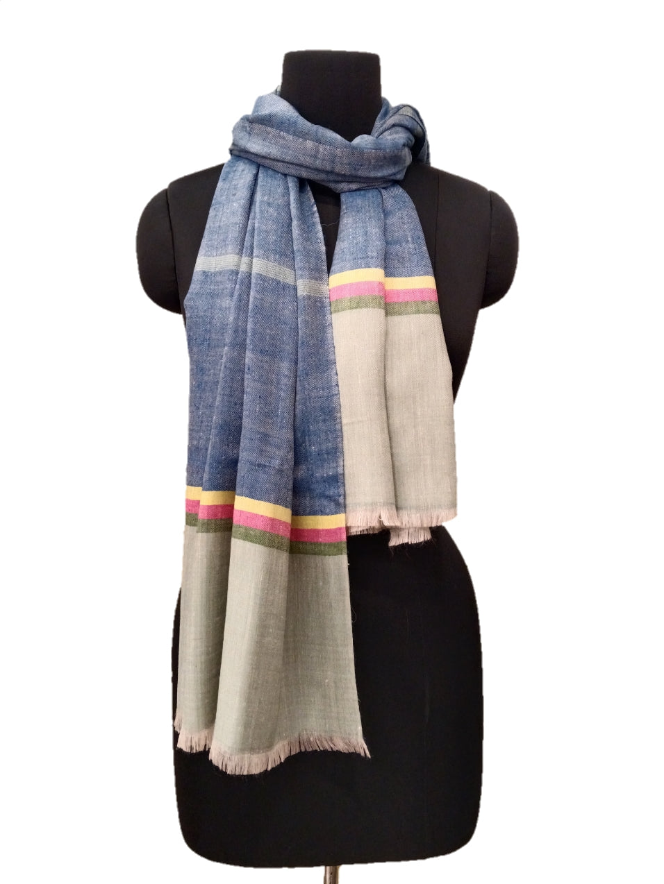 Pashmina Pure check Stripe Stole.