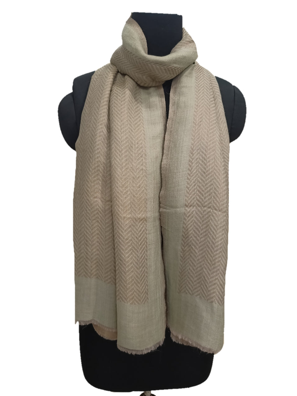 Cashmere Zari Zigzag Stole.
