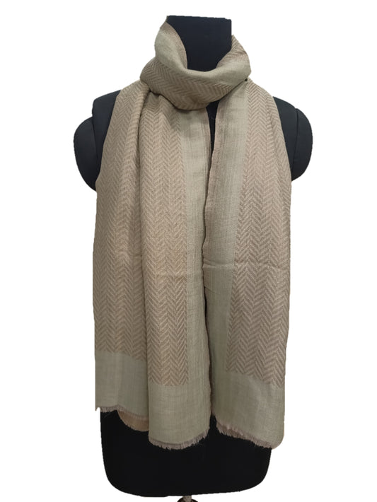 Cashmere Zari Zigzag Stole.