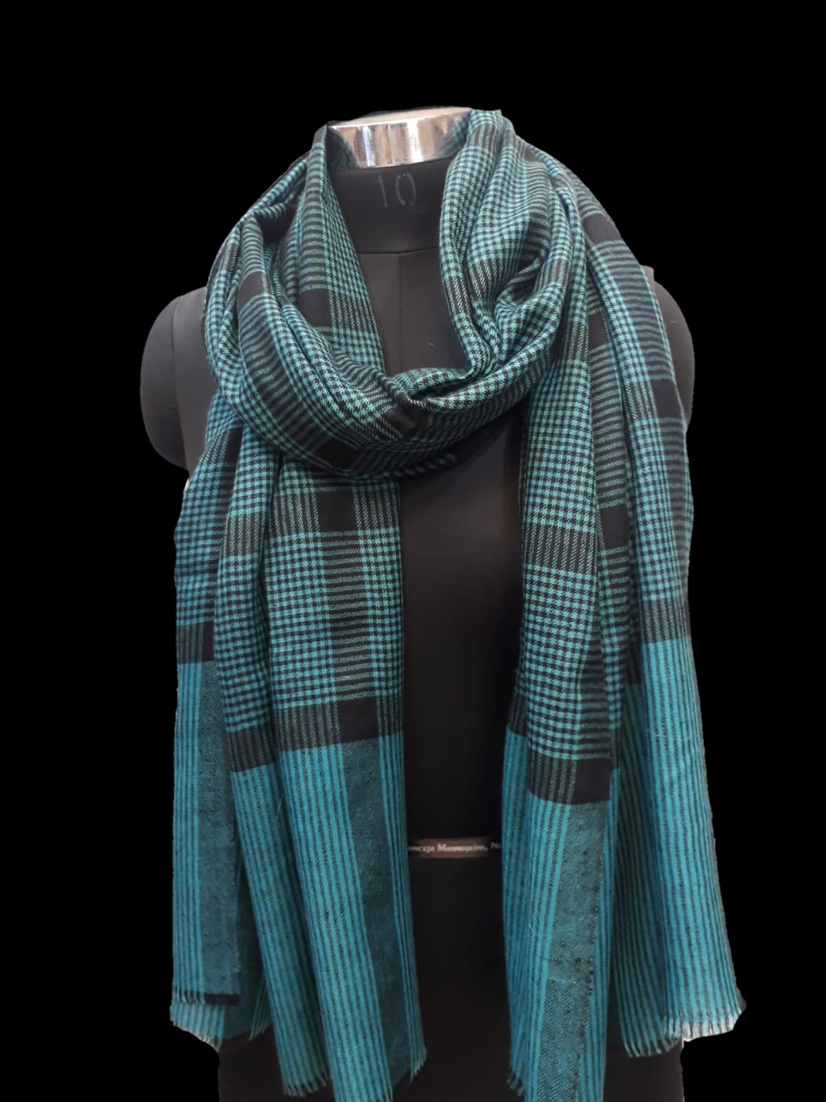 Pashmina Pure Check stripe stole.