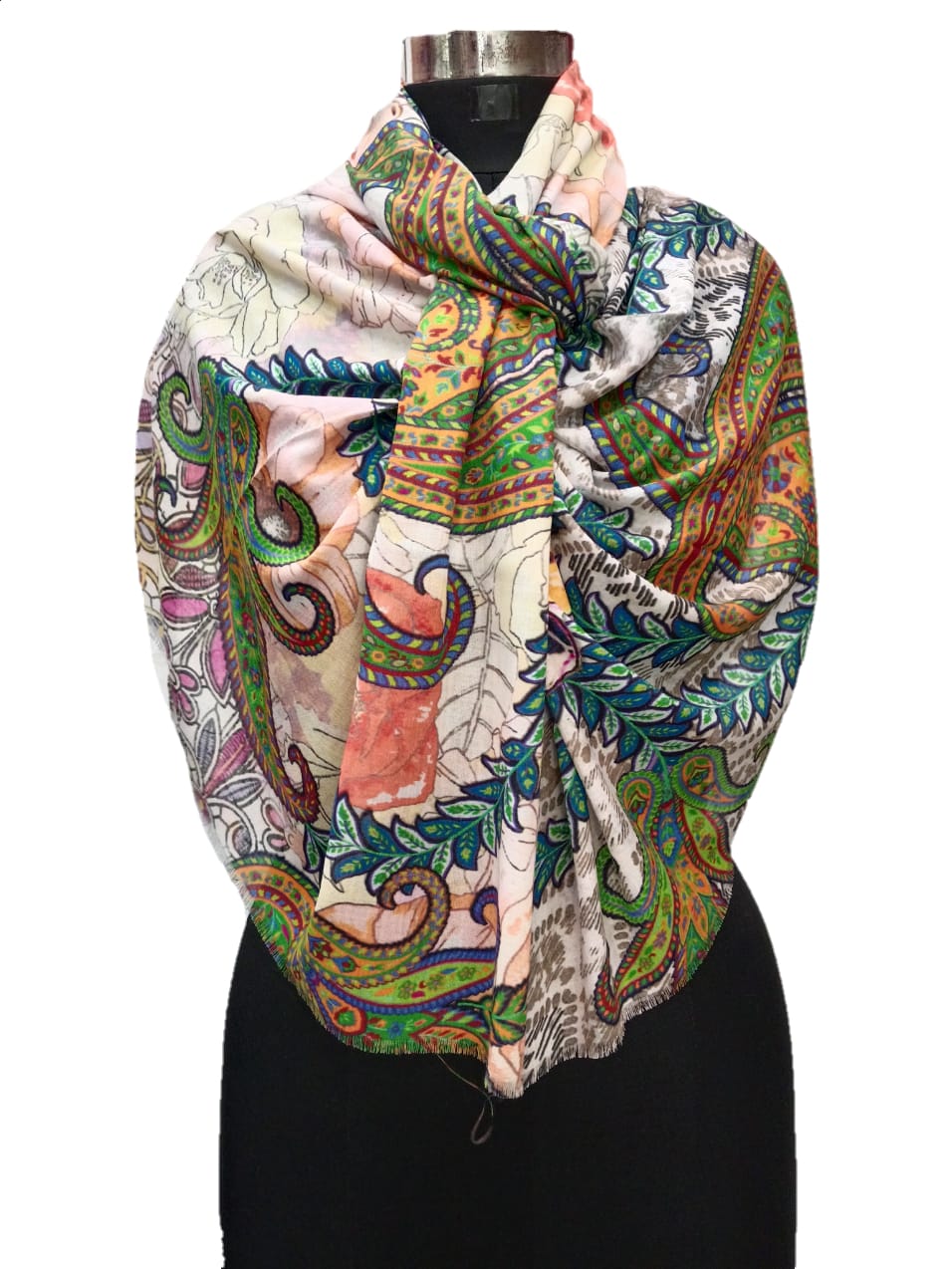 Bamboo Silk Special Print Stole.