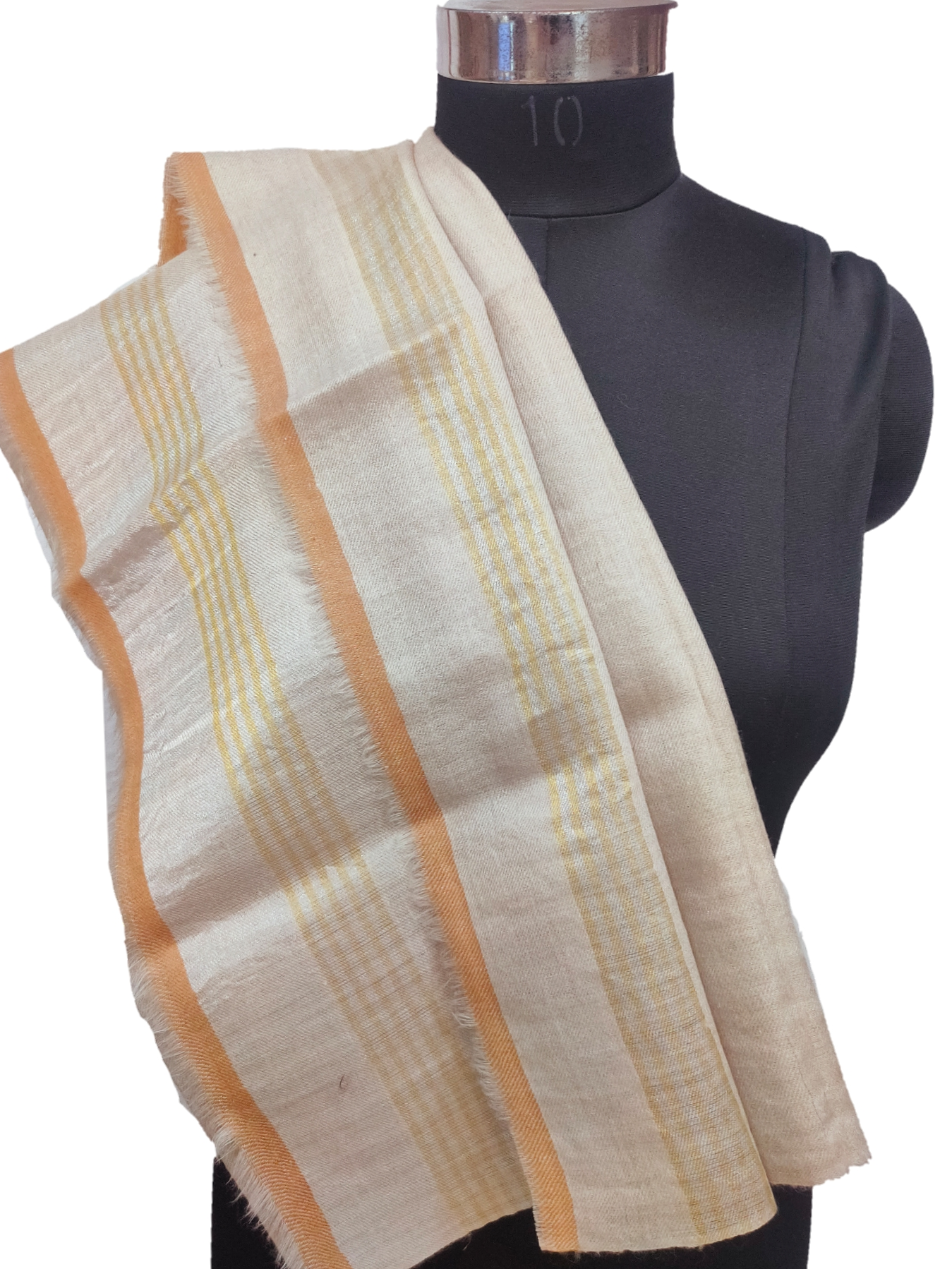 Pure Pashmina Handmade Zari Reversible Stole.