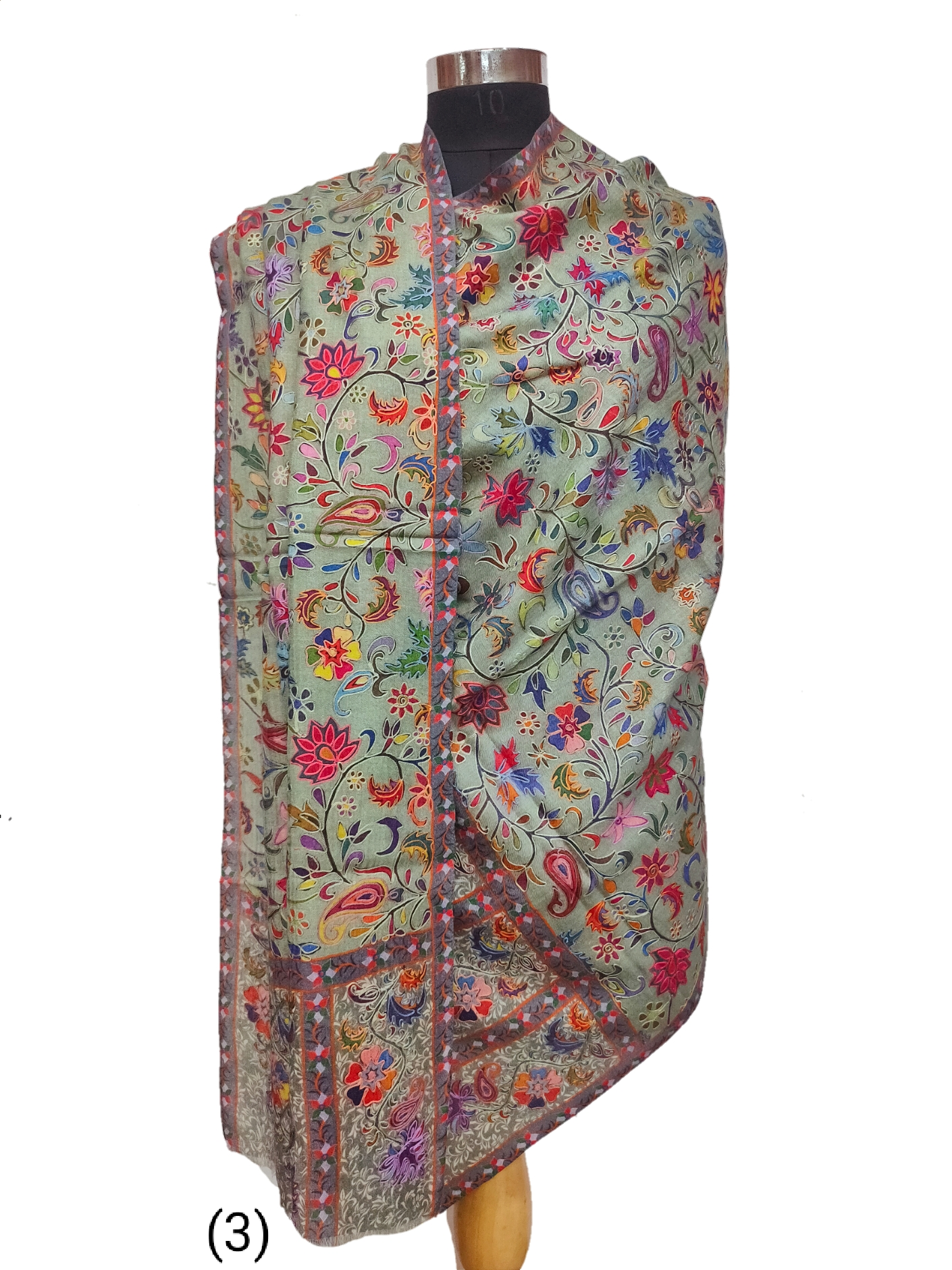 Pashmina Blended Kalamkari Outlined stole.