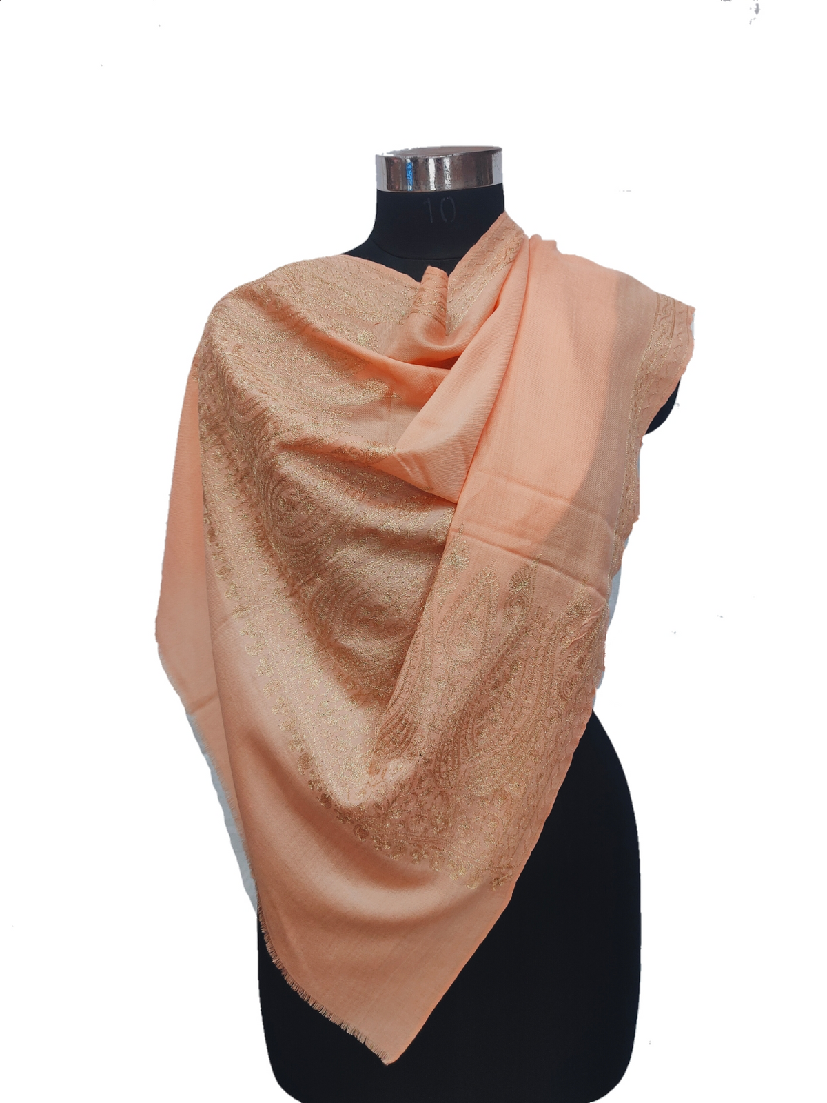 Fine Wool embroidered Palla Tilla Stole.