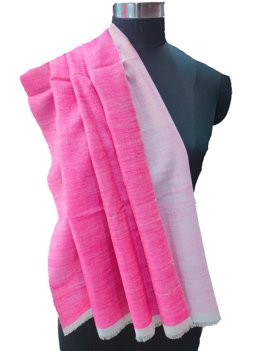 Pure Pashmina Handmade Reversible Shawl.