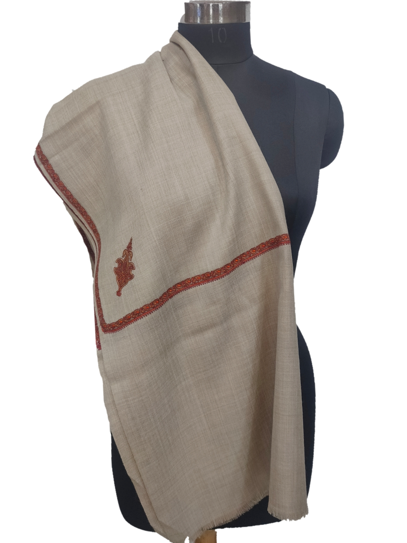 wool Border Embroidered Gents Shawl.